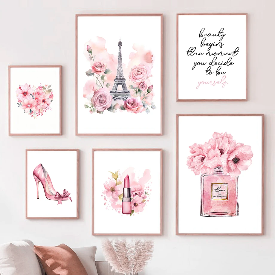Room Spray Bottle - Paris moda arte cartaz rosa torre