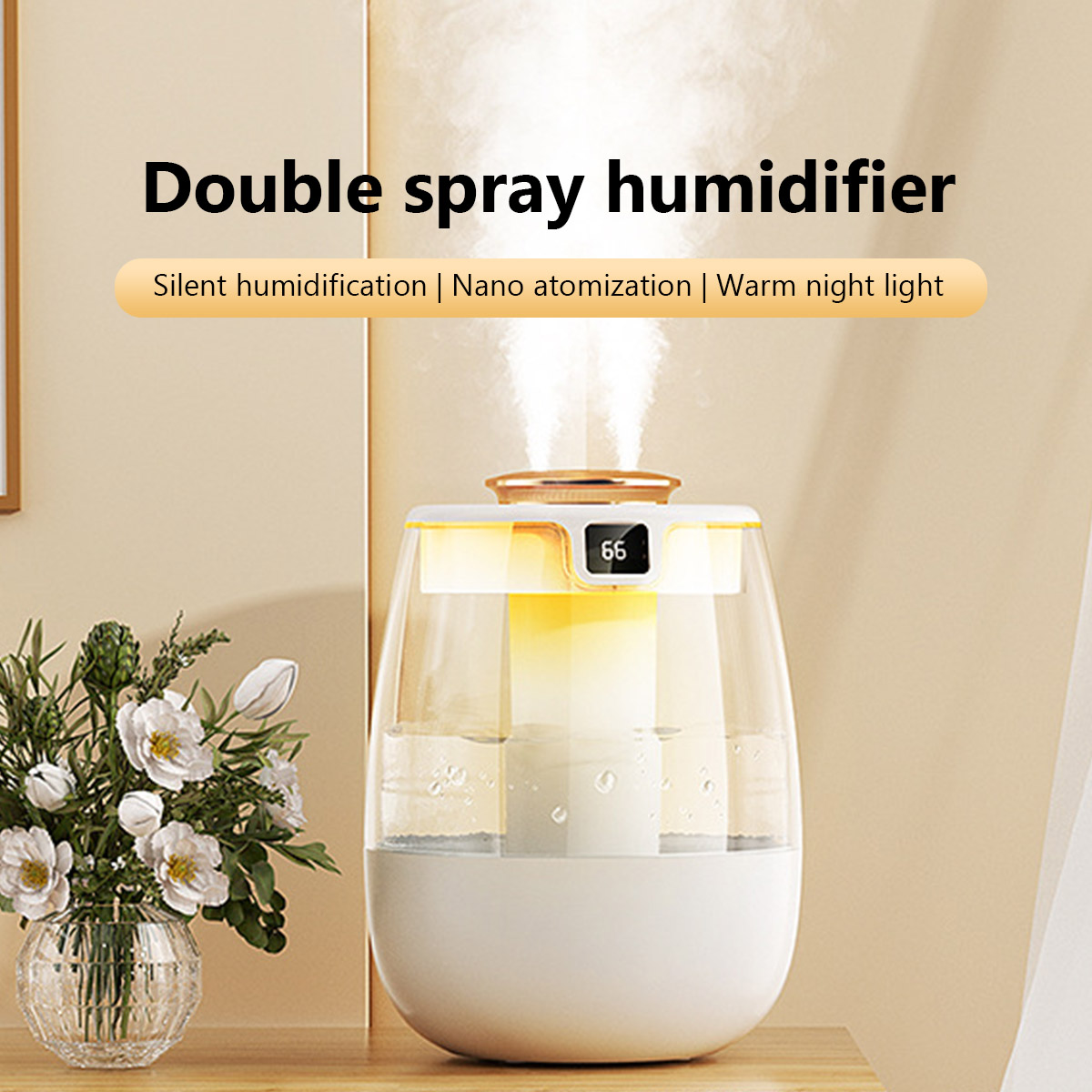 Home Fragrance Mist - Umidificador de ar 1.3l, porta de